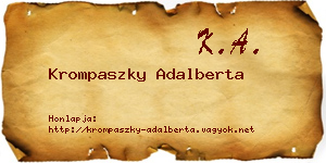 Krompaszky Adalberta névjegykártya